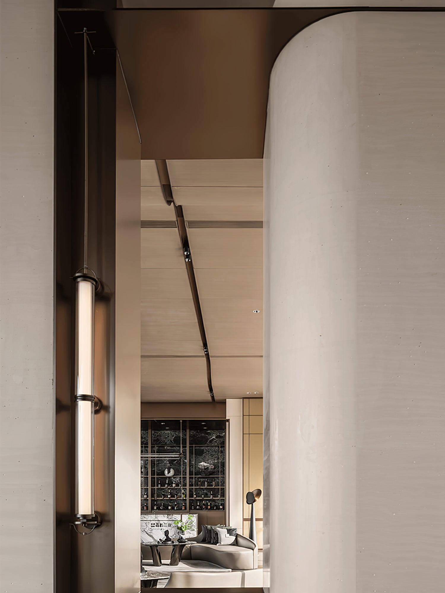 メリディアン垂直壁取り付け用燭台