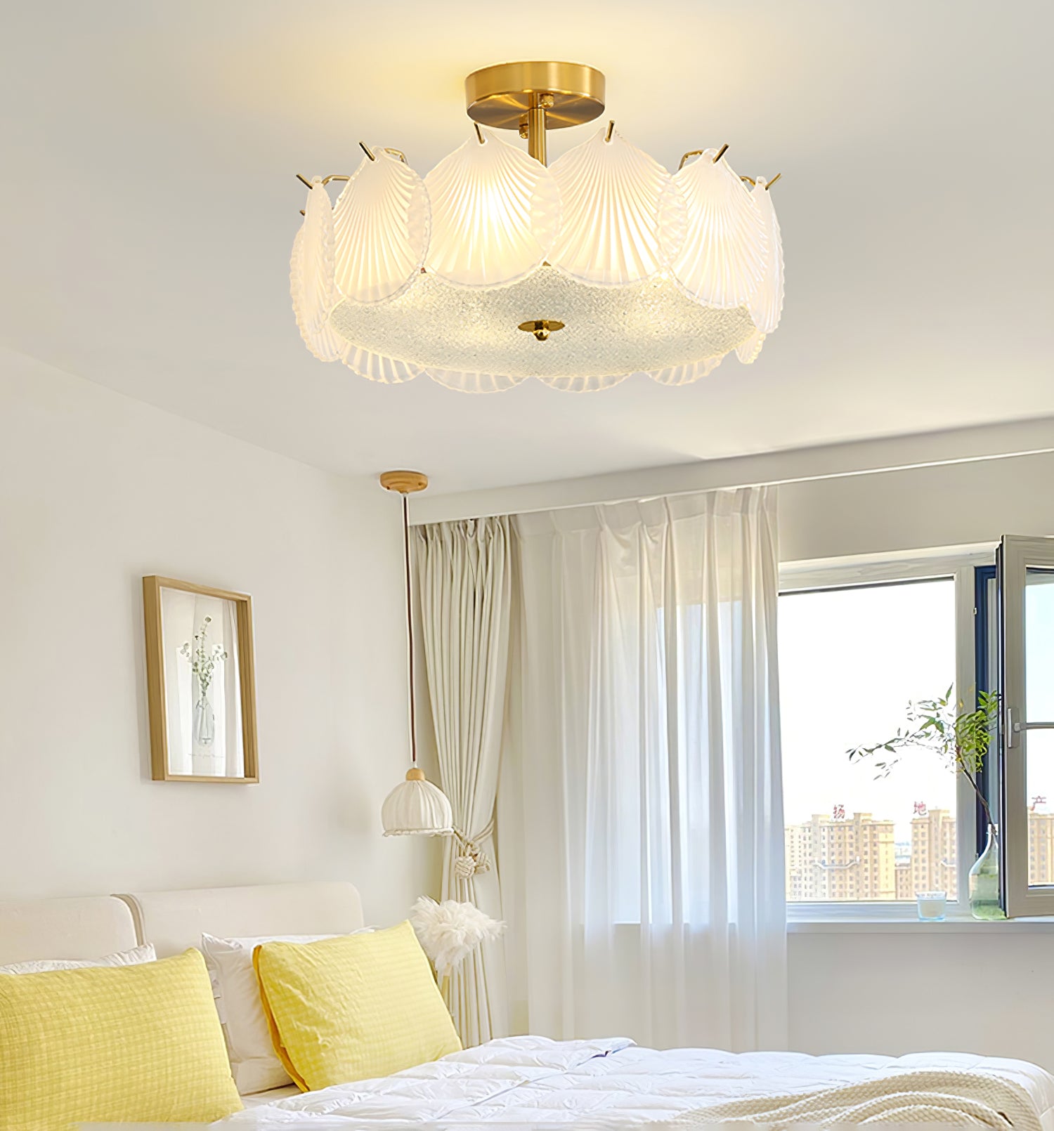 シェルガラスシャンデリア