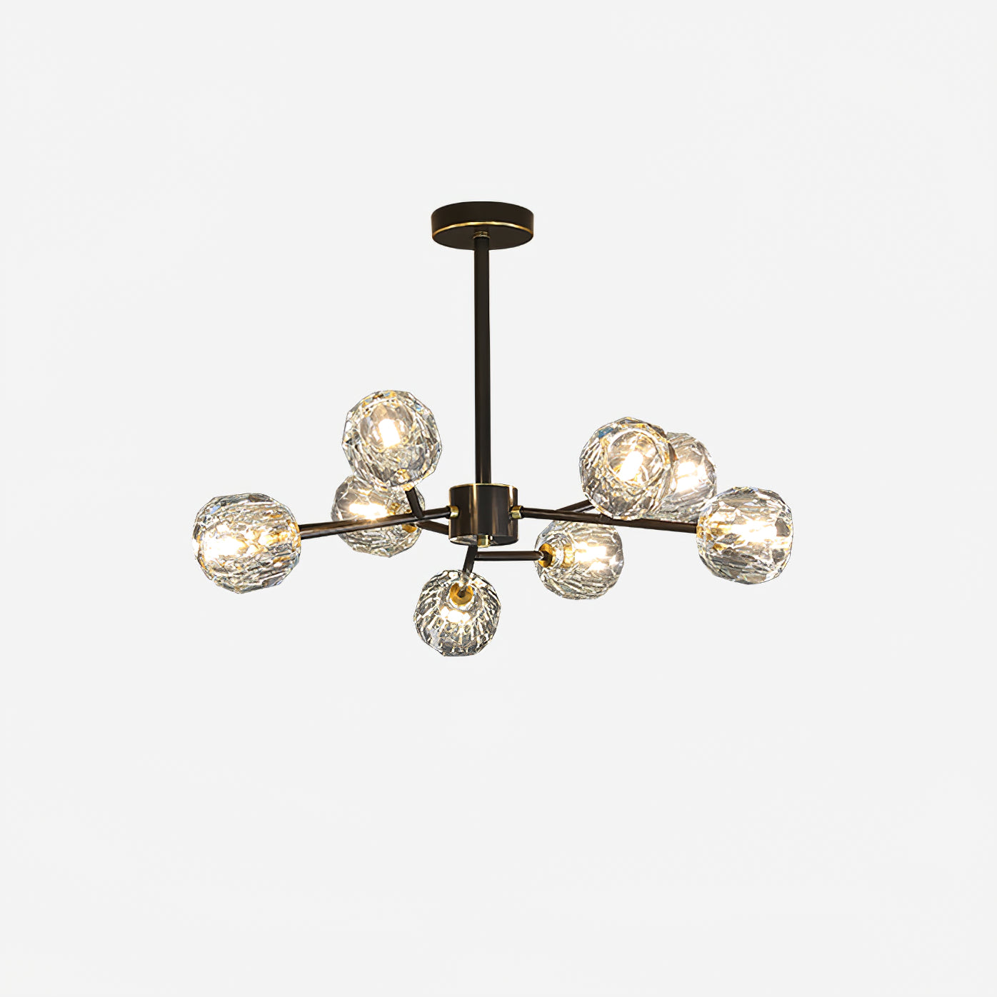 Crystal Ball Round Cluster Chandelier