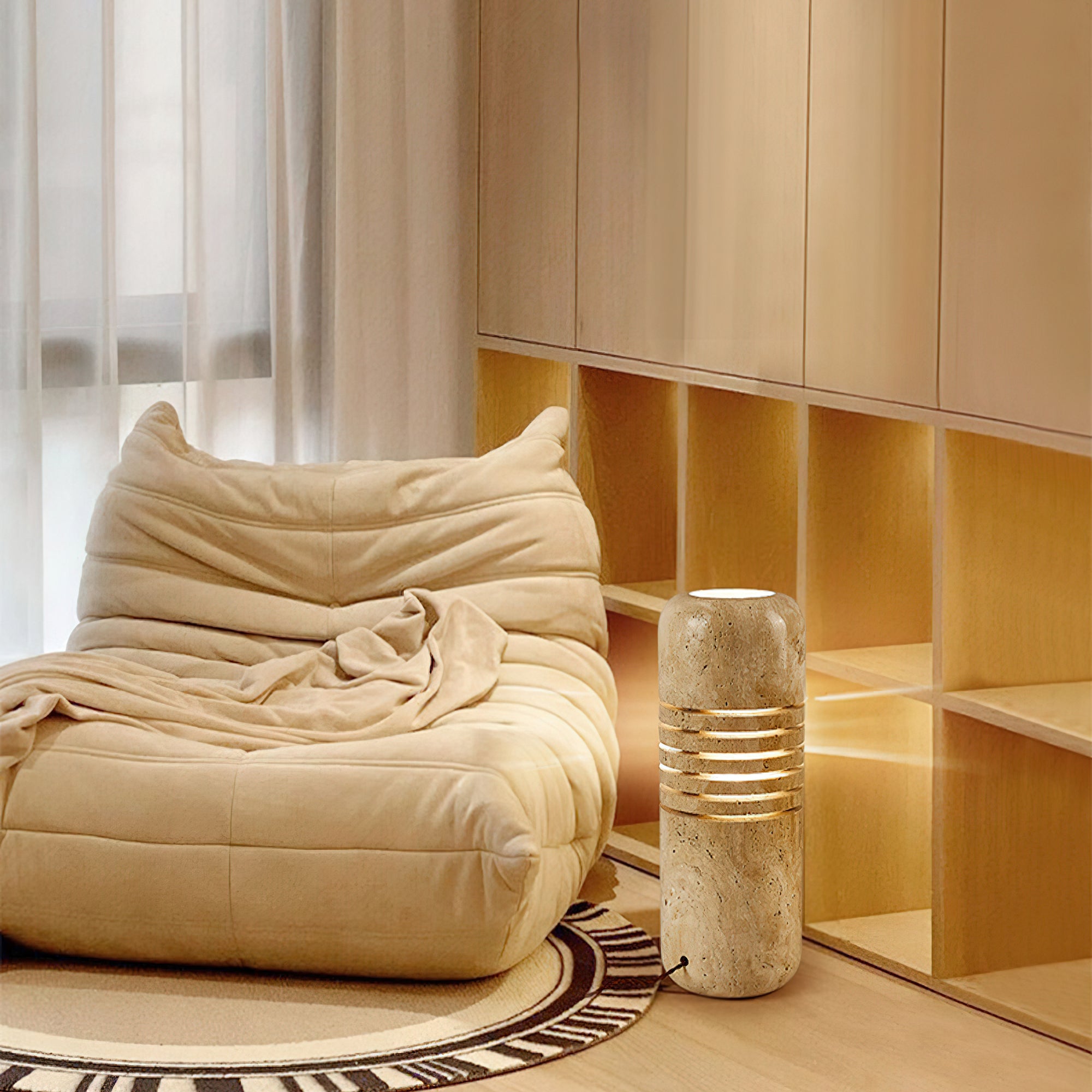 ビッグストーンバケツフロアランプ