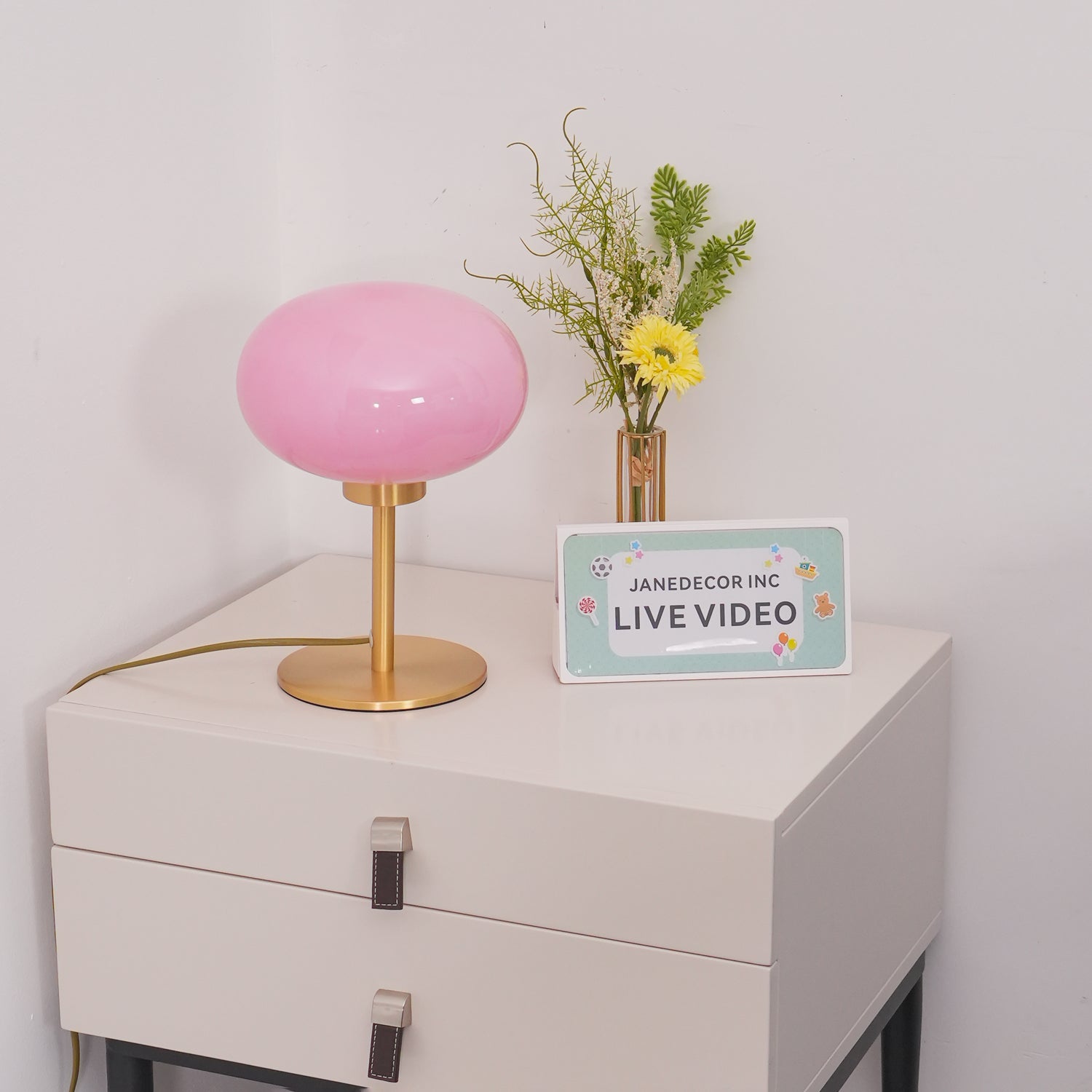 マシュマロ真鍮テーブルランプ