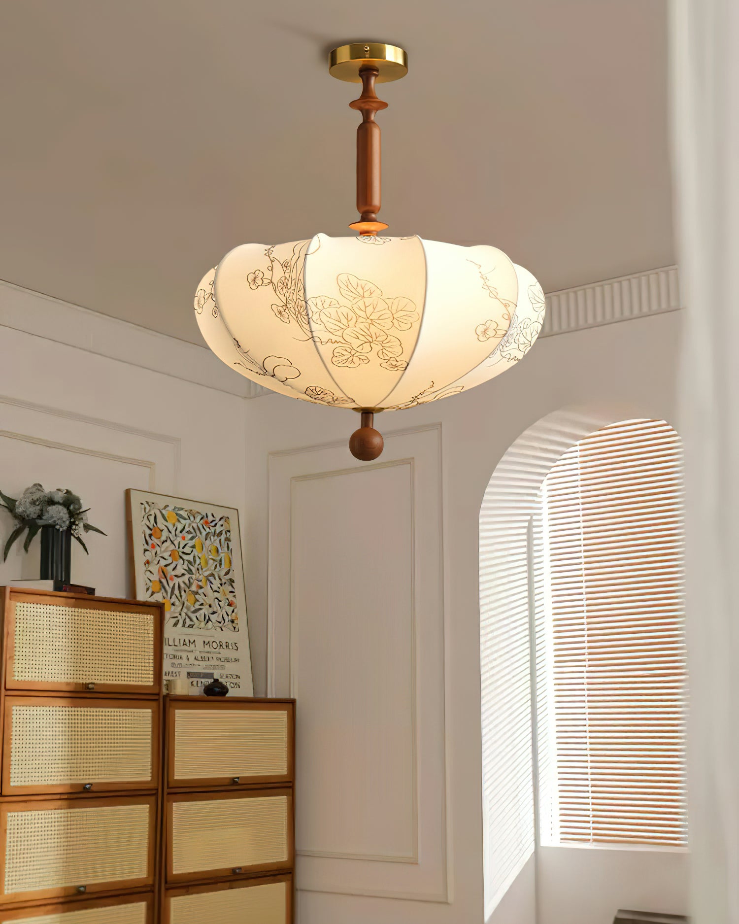 Floral Patterned Ceiling Light