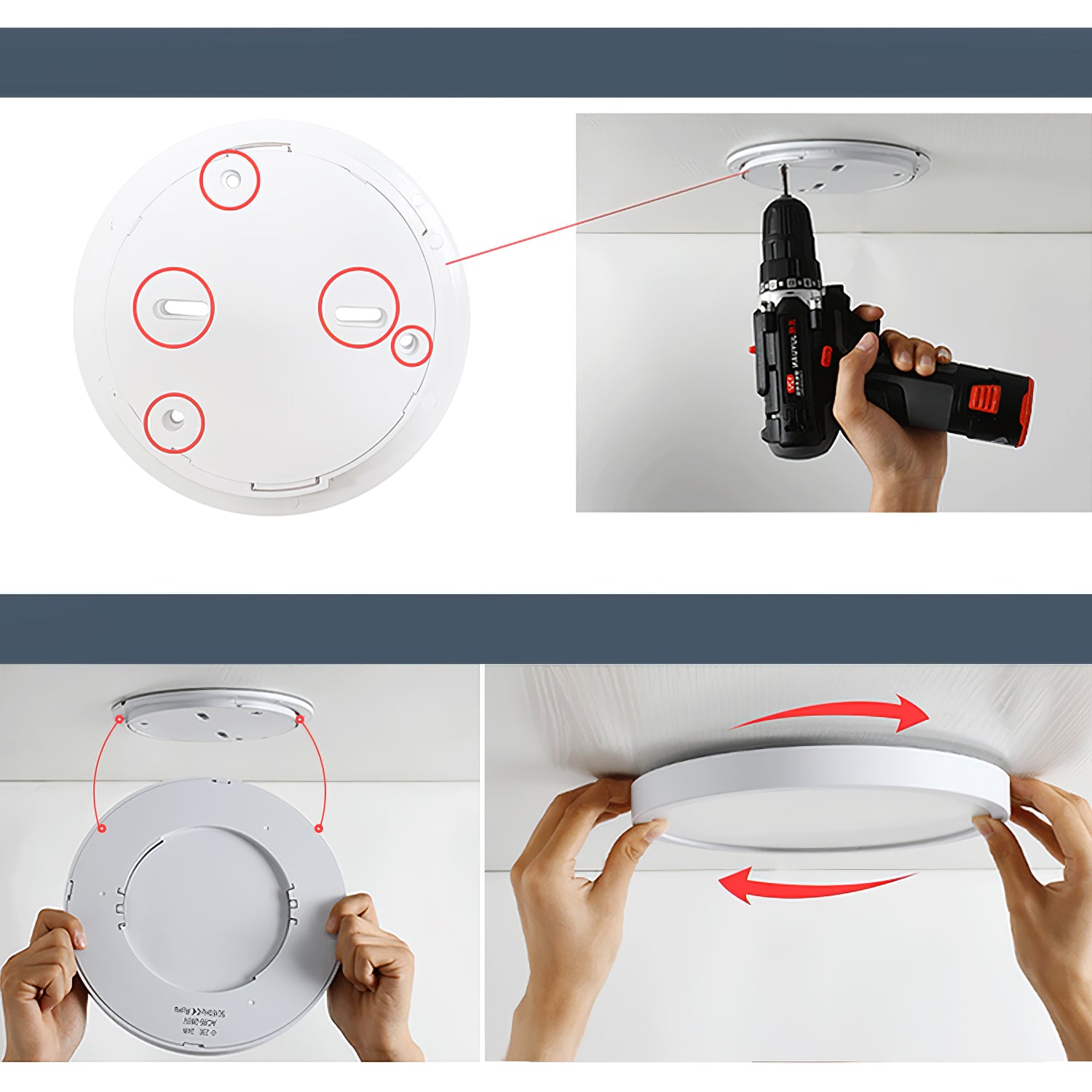 アクリル製最薄丸形シーリングライト
