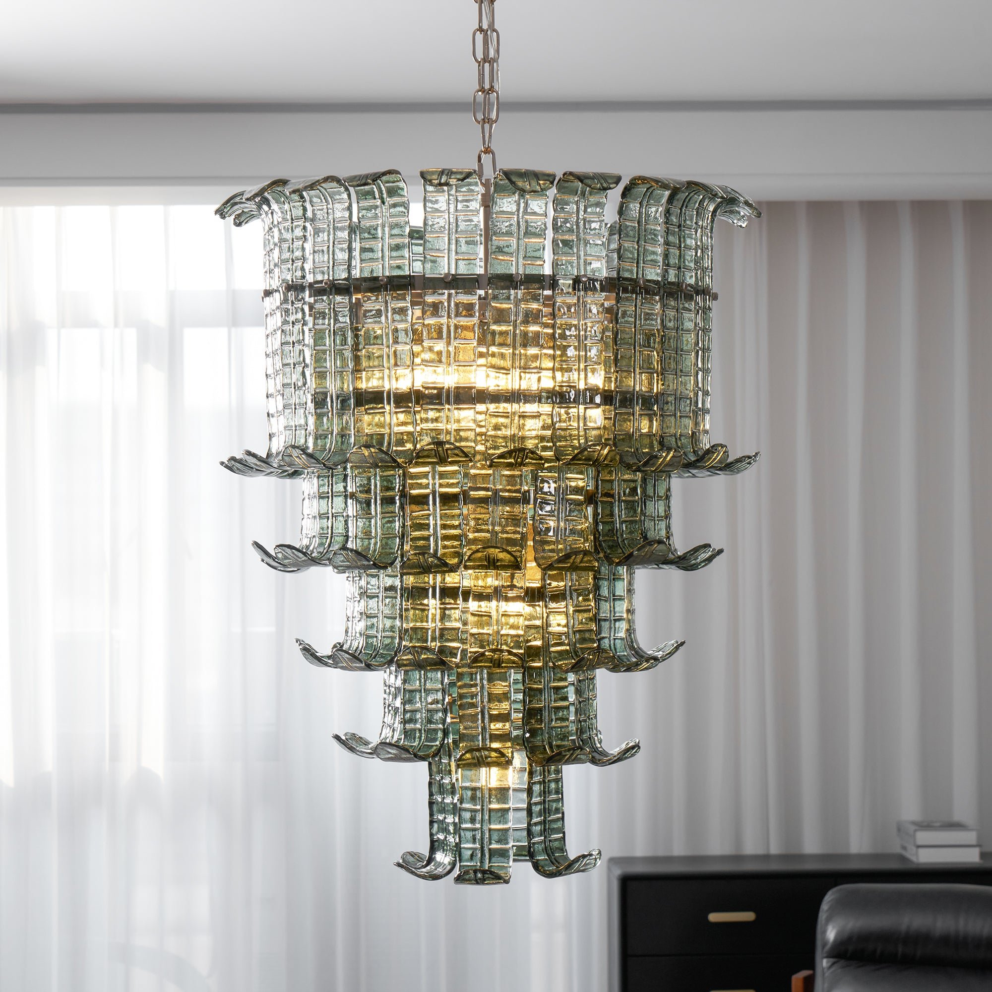 Murano Cascade Glass Chandeliers