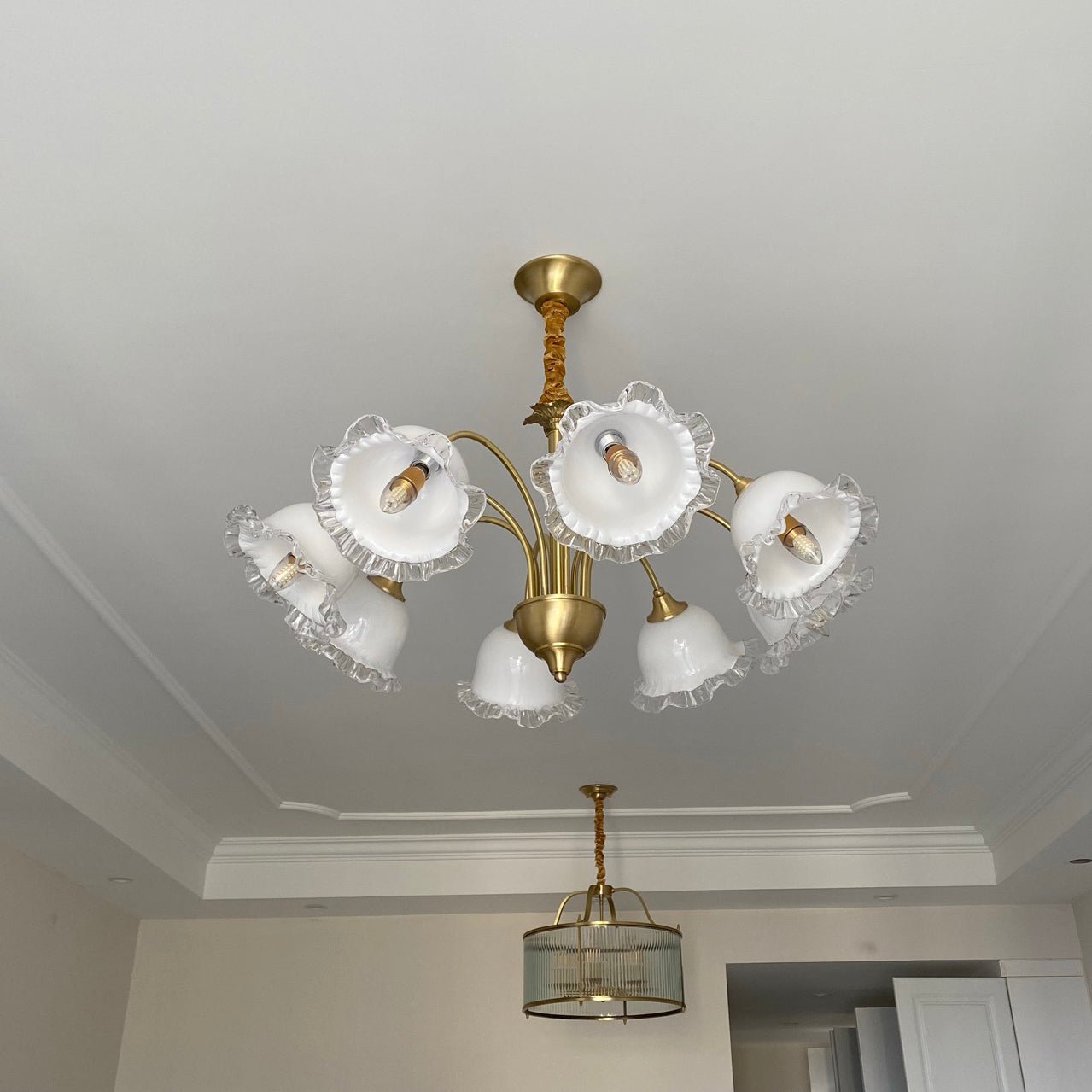 Floral Glass Chandelier