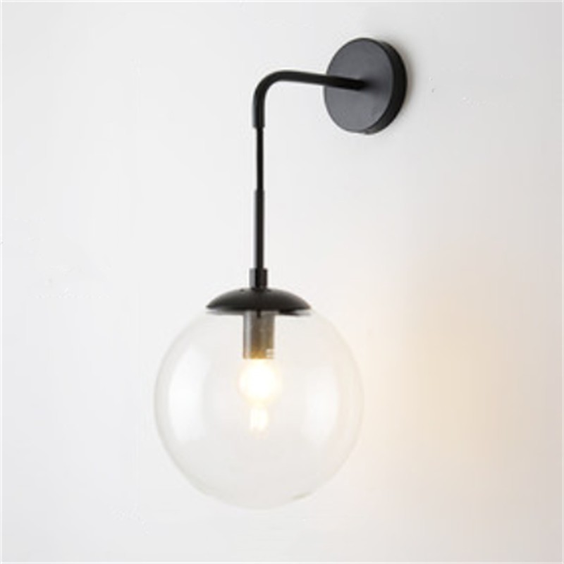 北欧ガラスボールウォールライト