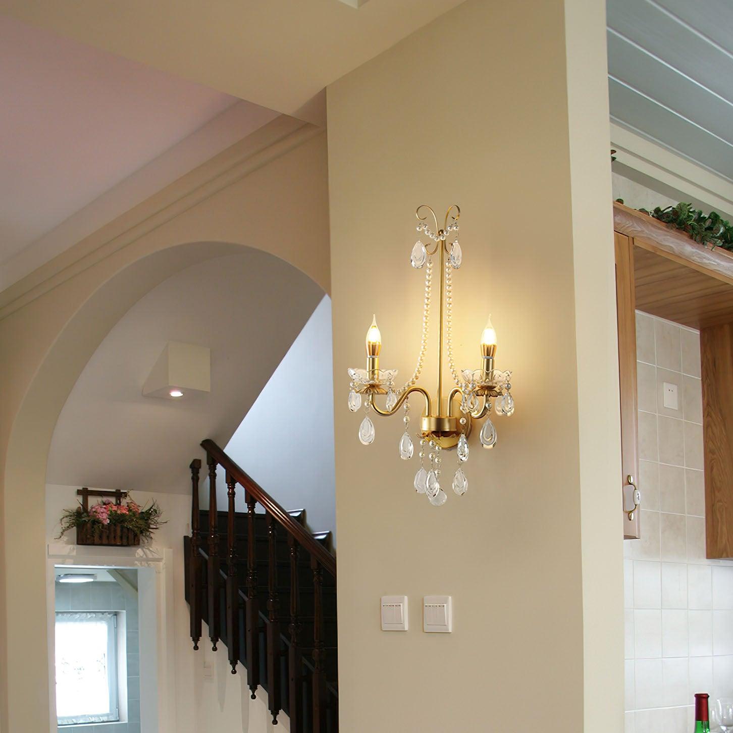 クリスタルパールチェーンウォールランプ