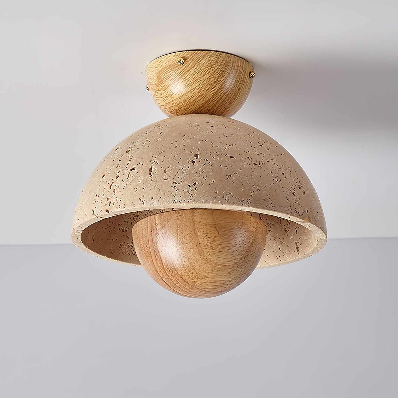 Flowerpot Travertine Ceiling Lamp