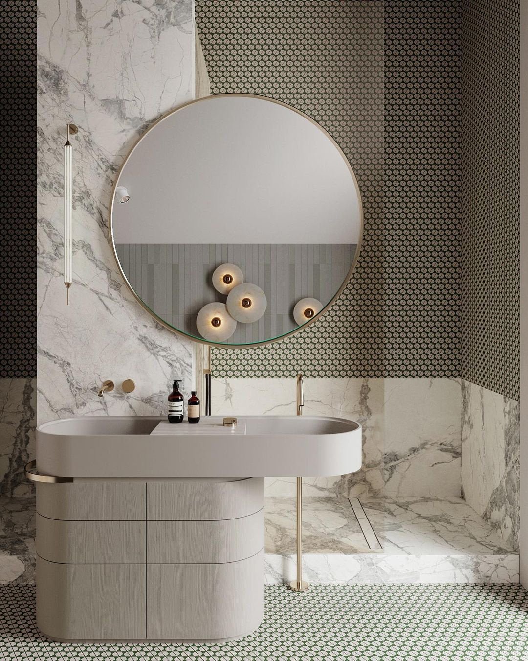 Alabaster Planes Sconce