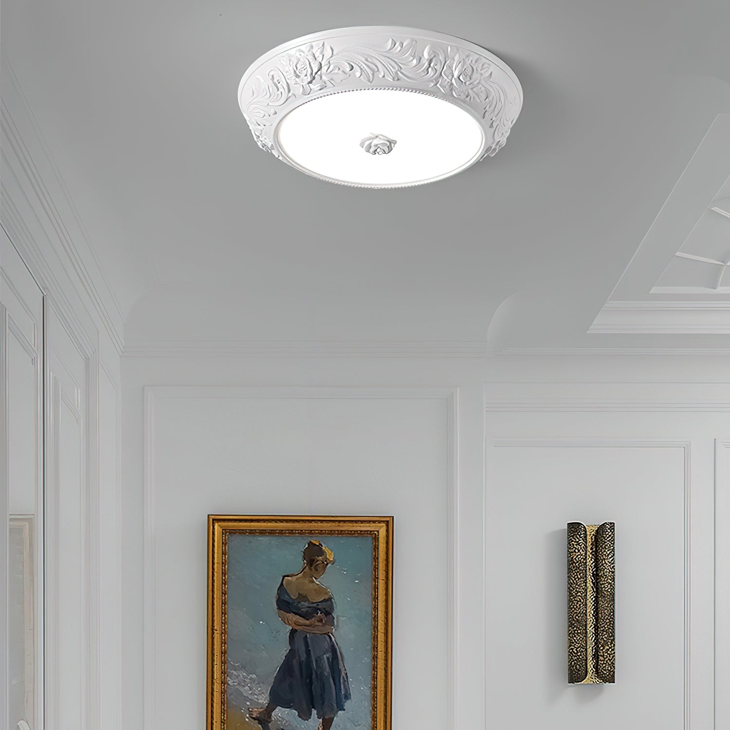 エンボス加工樹脂製シーリングライト