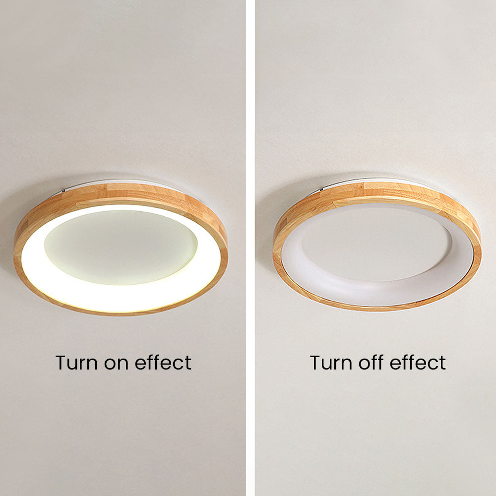 寝室用ディスクウッドミニマリストLEDシーリングライト
