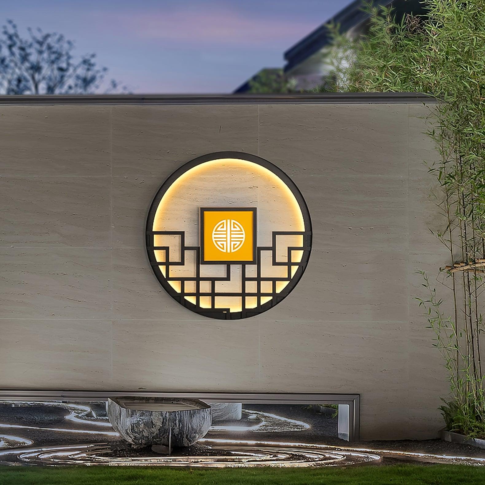 ラウンド屋外ウォールライト