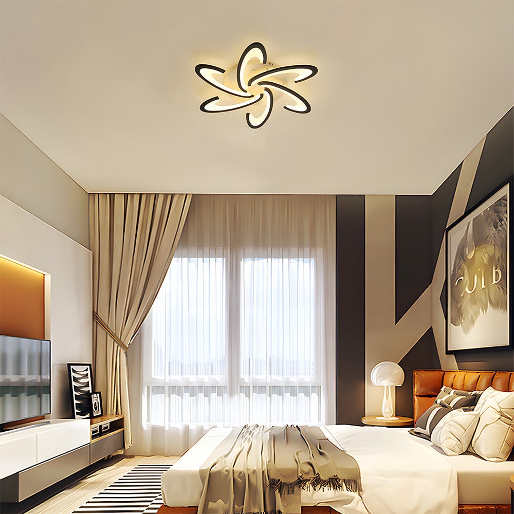 モダンな北欧風アイアンリビングルームLEDシーリングライト