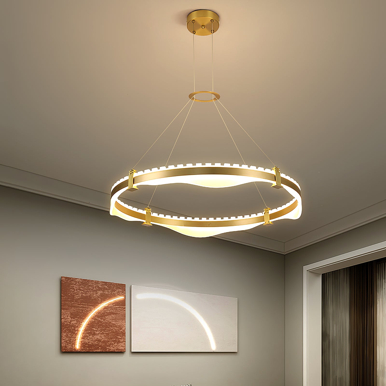 Ring Metallic Chandelier