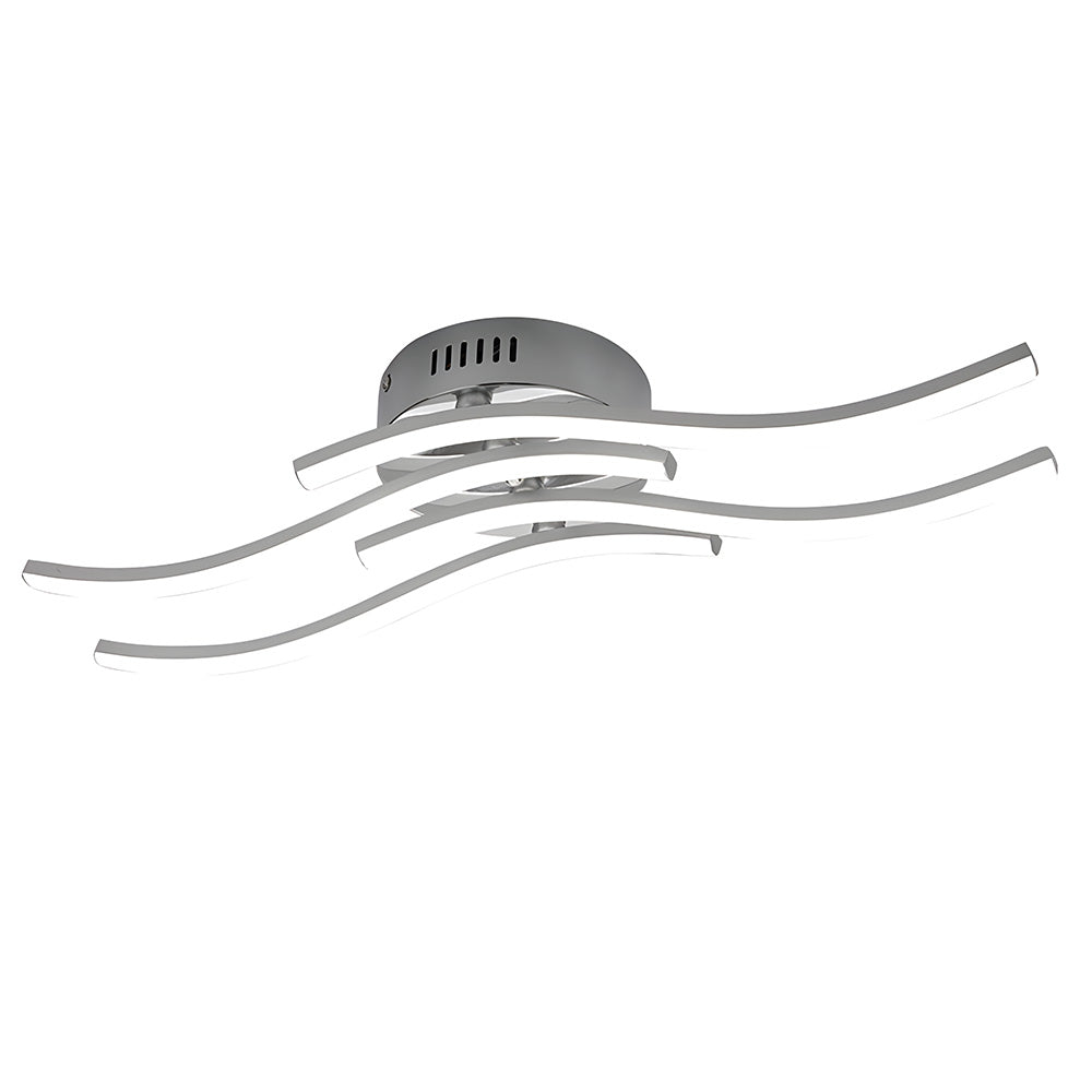 モダンデザインのシルバーLEDリビングルームシーリングライト