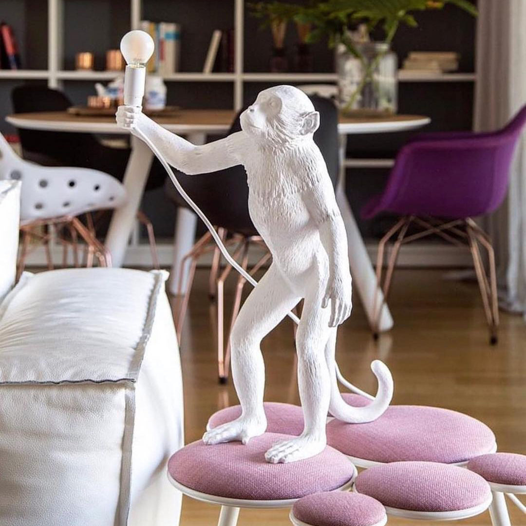 Monkey Resin Table Lamp