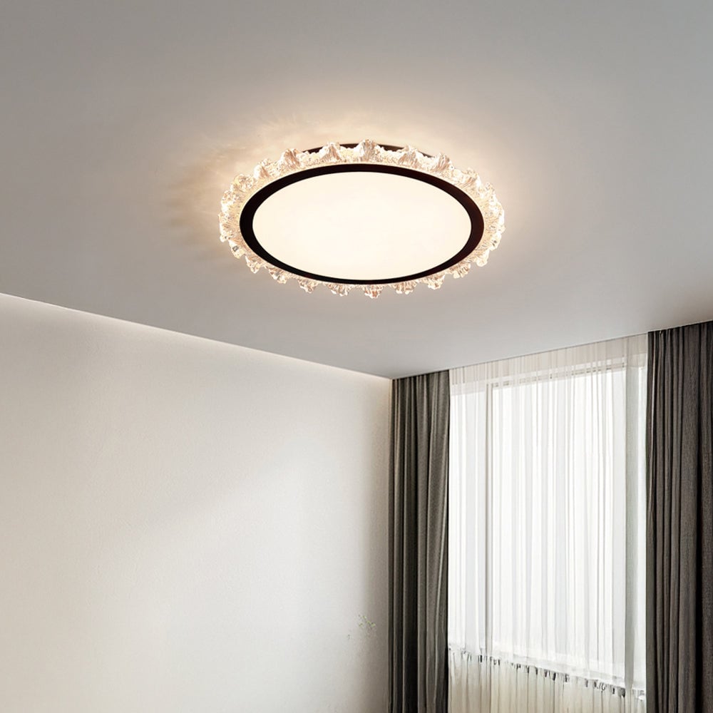 モダンな調光可能なクリスタルリビングルームLEDシーリングライト