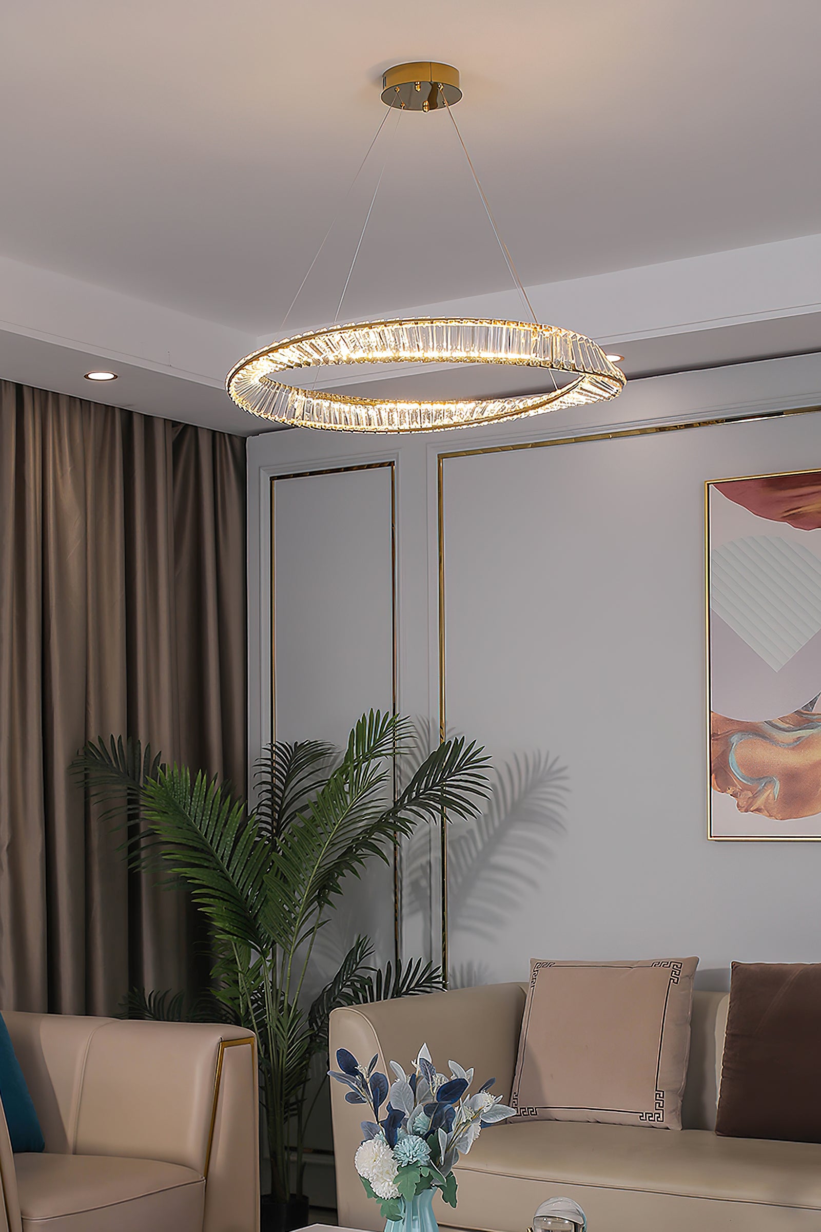 Ous クリスタル リング シャンデリア