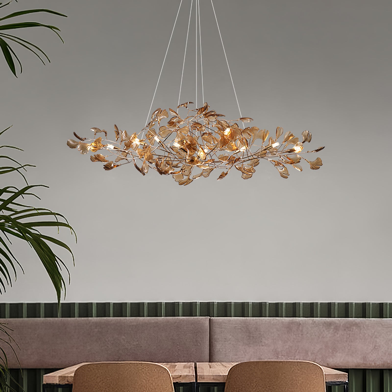 Acrylic Gingko Chandelier