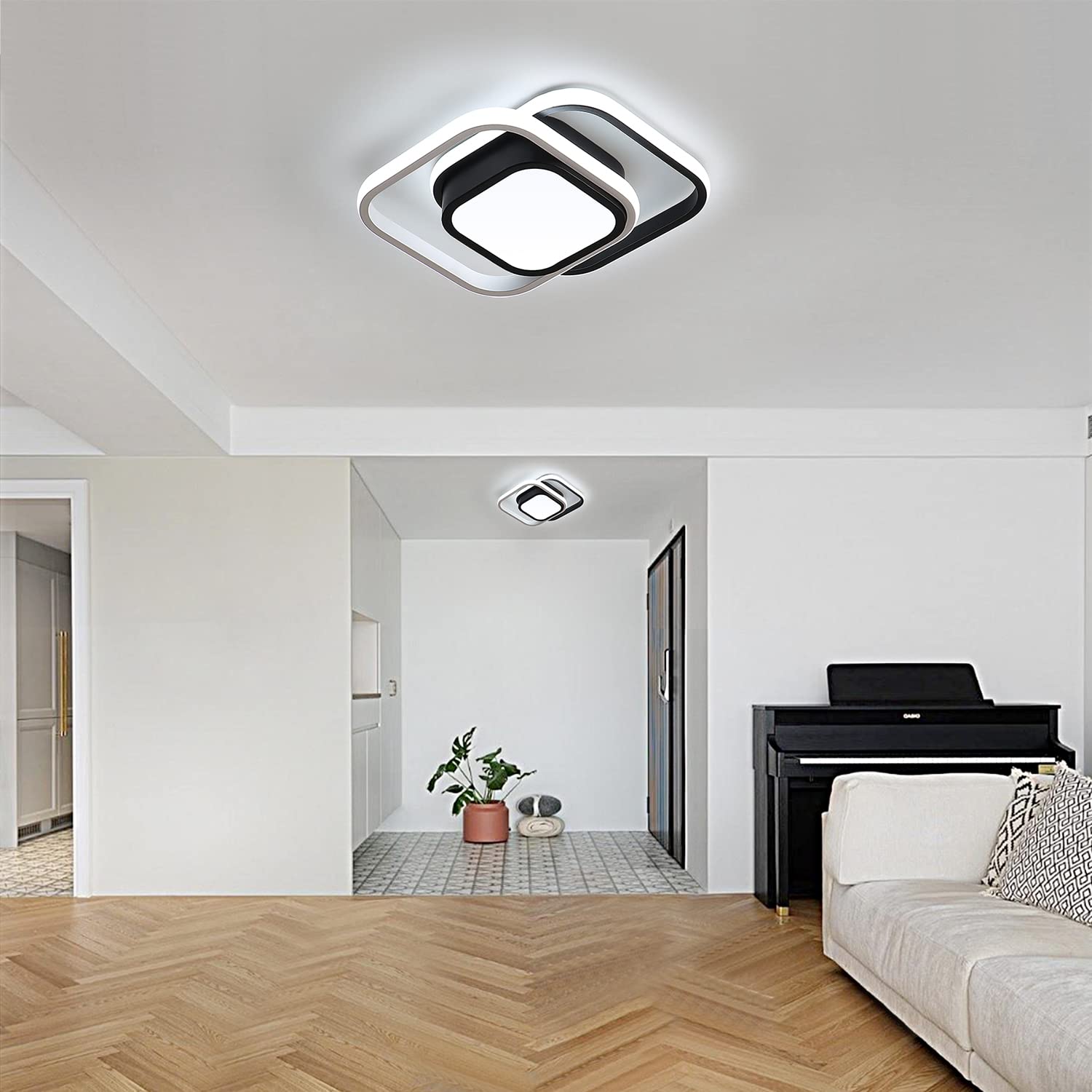 スクエアLEDアクリルリビングルームシーリングライト