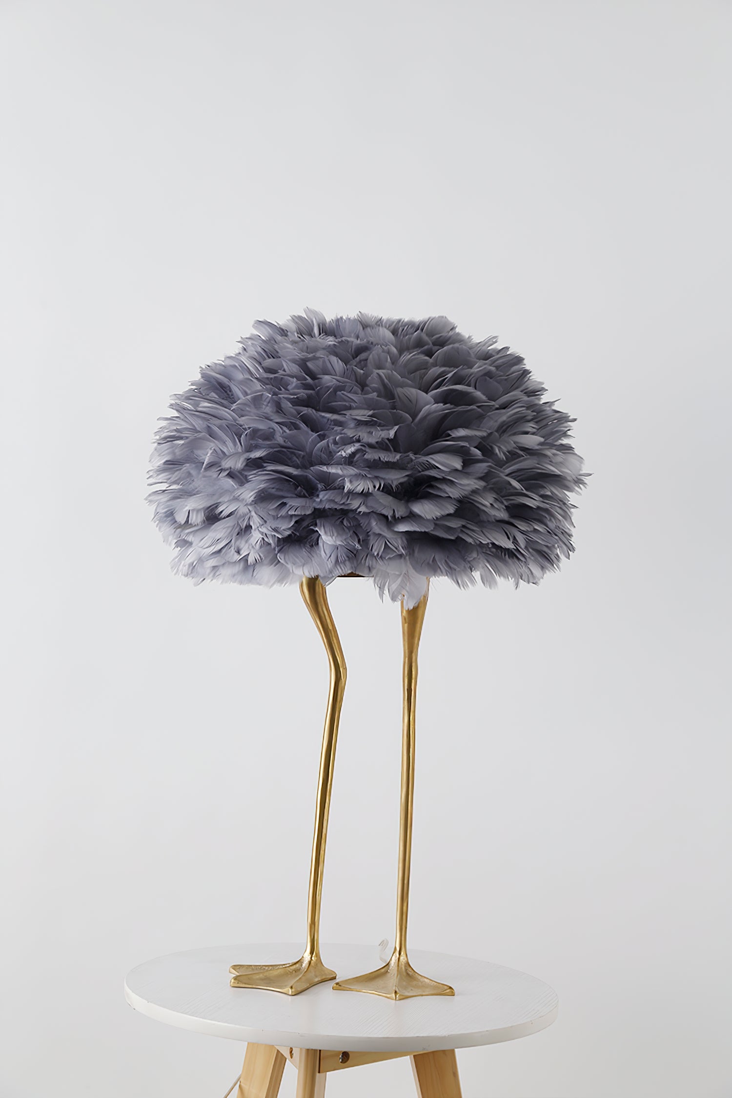 アヒルの足の羽根テーブルランプ