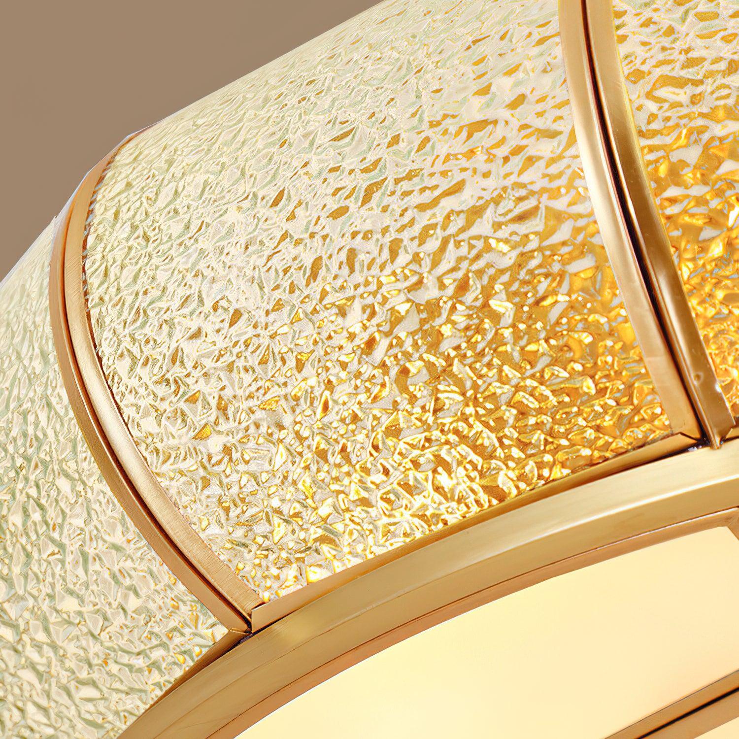 コロニアルガラスドラムシーリングライト