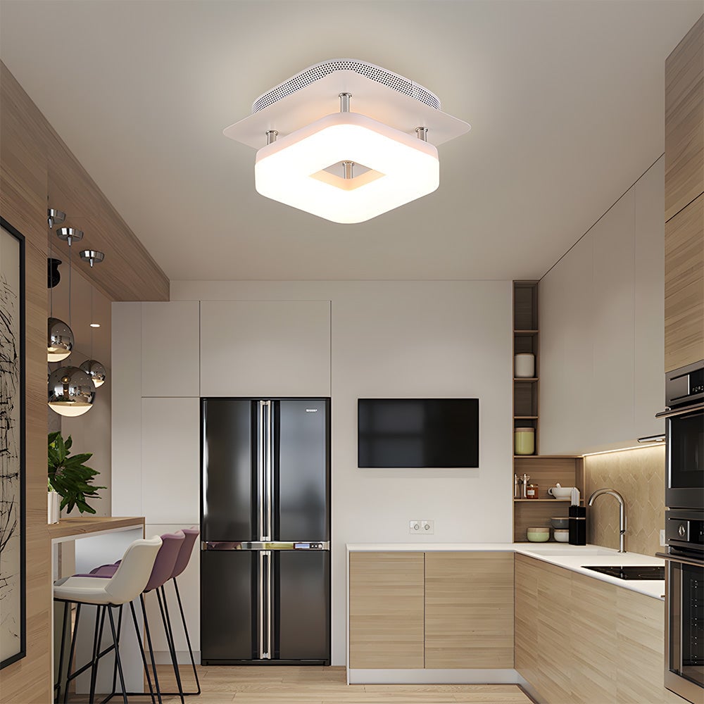 モダンなスクエアアクリルLED廊下天井ライト