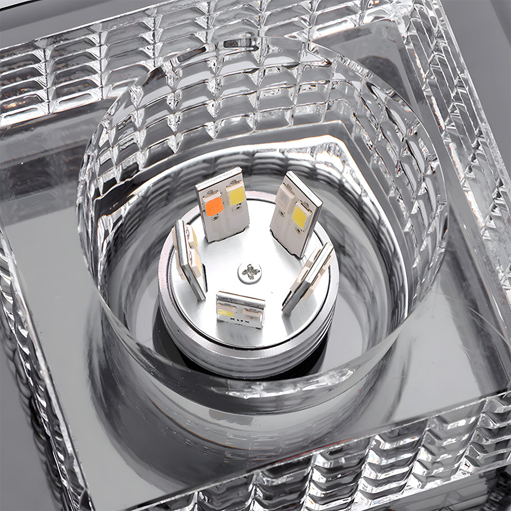 ミニマリストクリスタルブラックLED廊下天井照明