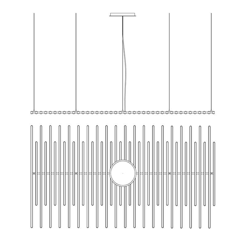 ピアノキー ブラックシャンデリア