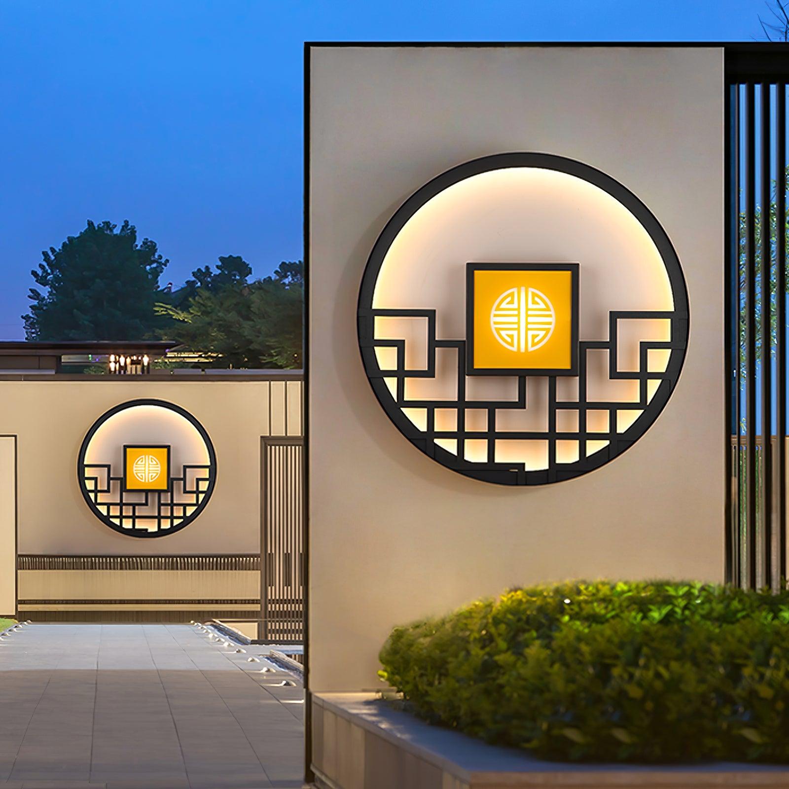 ラウンド屋外ウォールライト