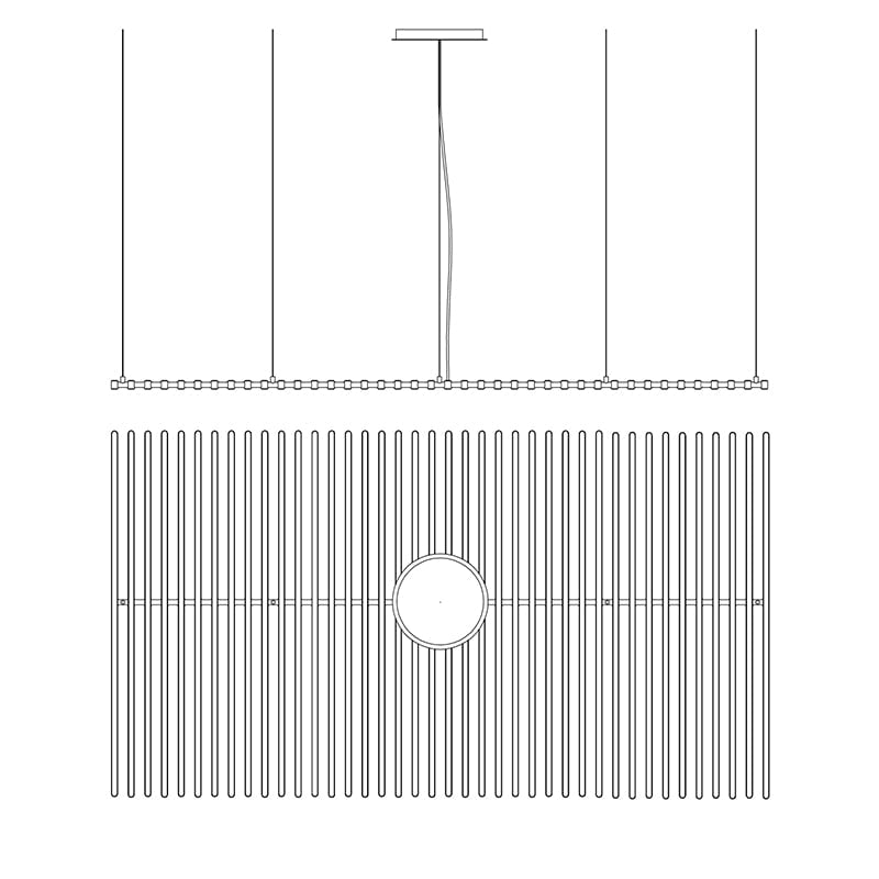 ピアノキー ブラックシャンデリア