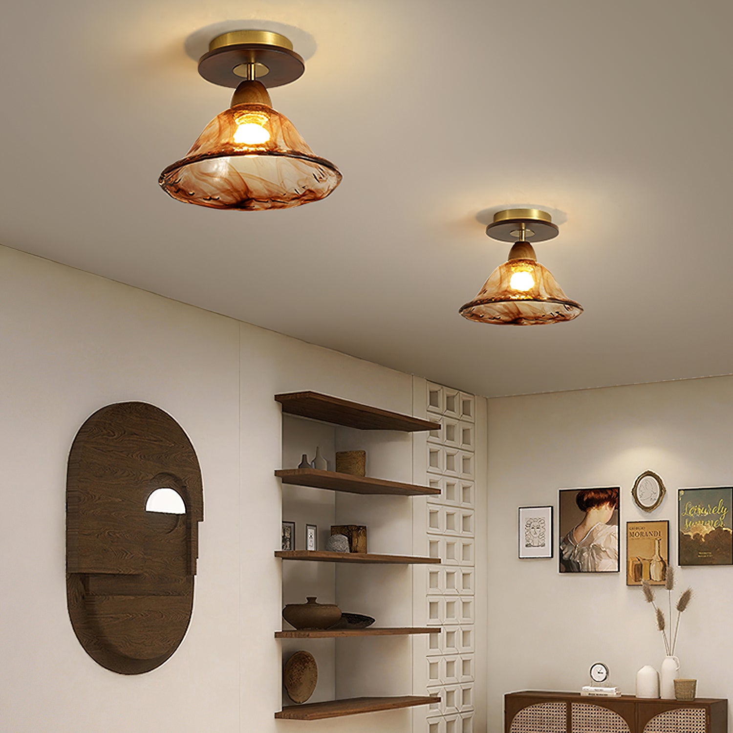 ヒーニーフラワーシーリングライト