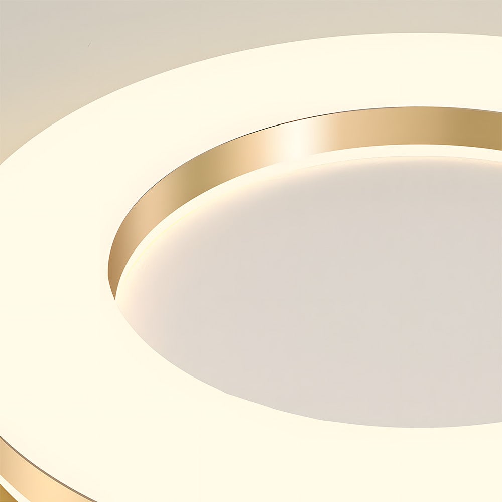 北欧風ゴールドアイアン調光LEDシーリングライト（リビングルーム用）