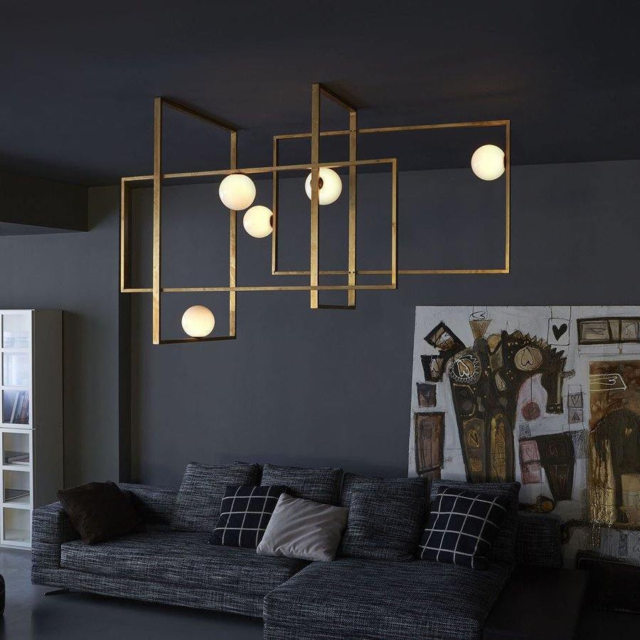 モンドリアンガラスシーリングライト