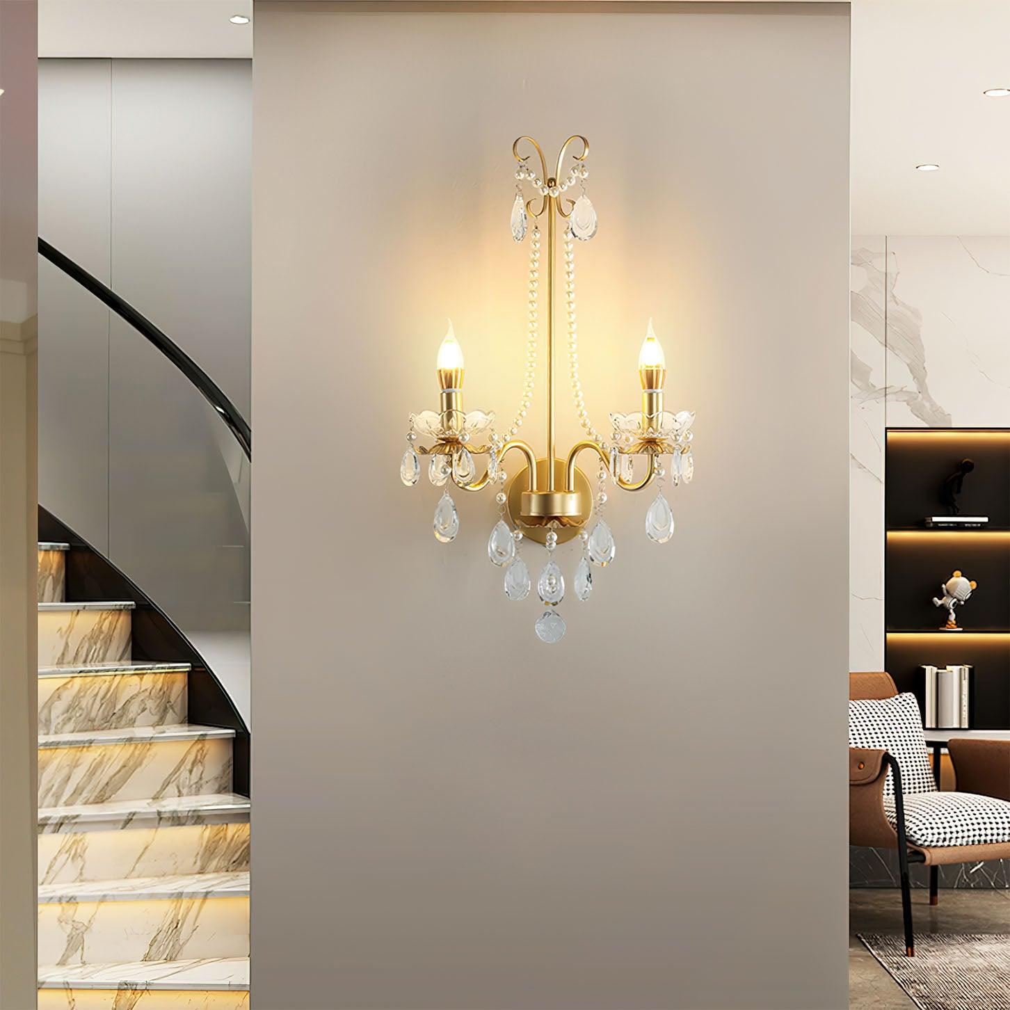 クリスタルパールチェーンウォールランプ