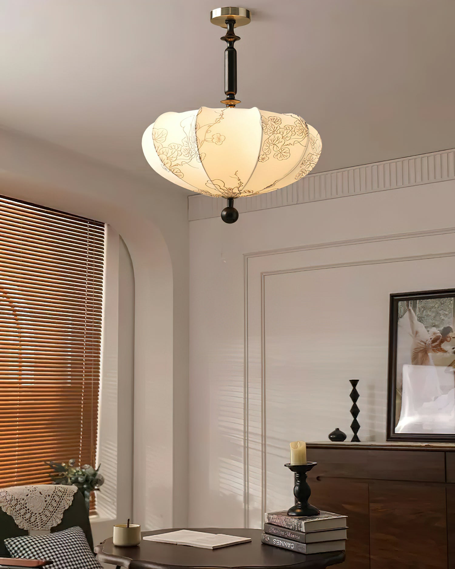 花柄のシーリングライト