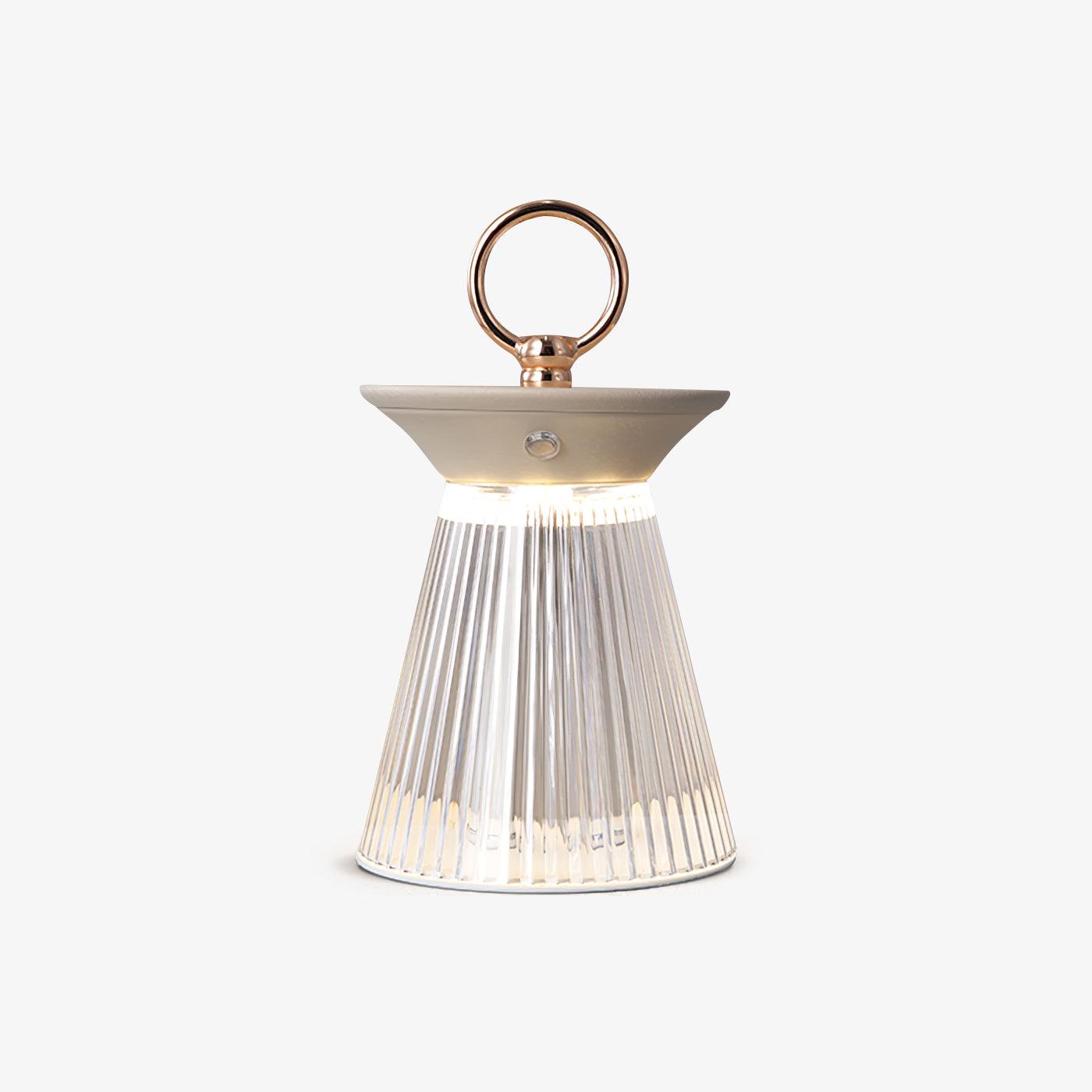 リブ付きアクリル内蔵バッテリーテーブルランプ