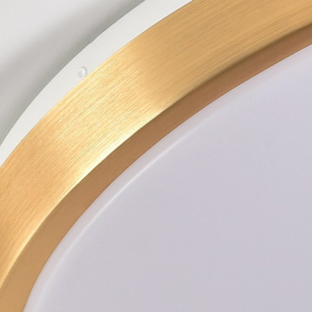 リビングルーム用ゴールドミニマリストアルミラウンドLEDシーリングライト