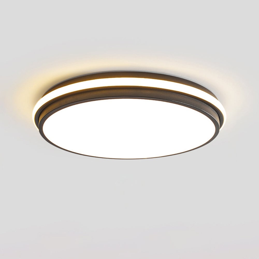 寝室に最適な、調光機能付き丸型シリコンLEDシーリングライト