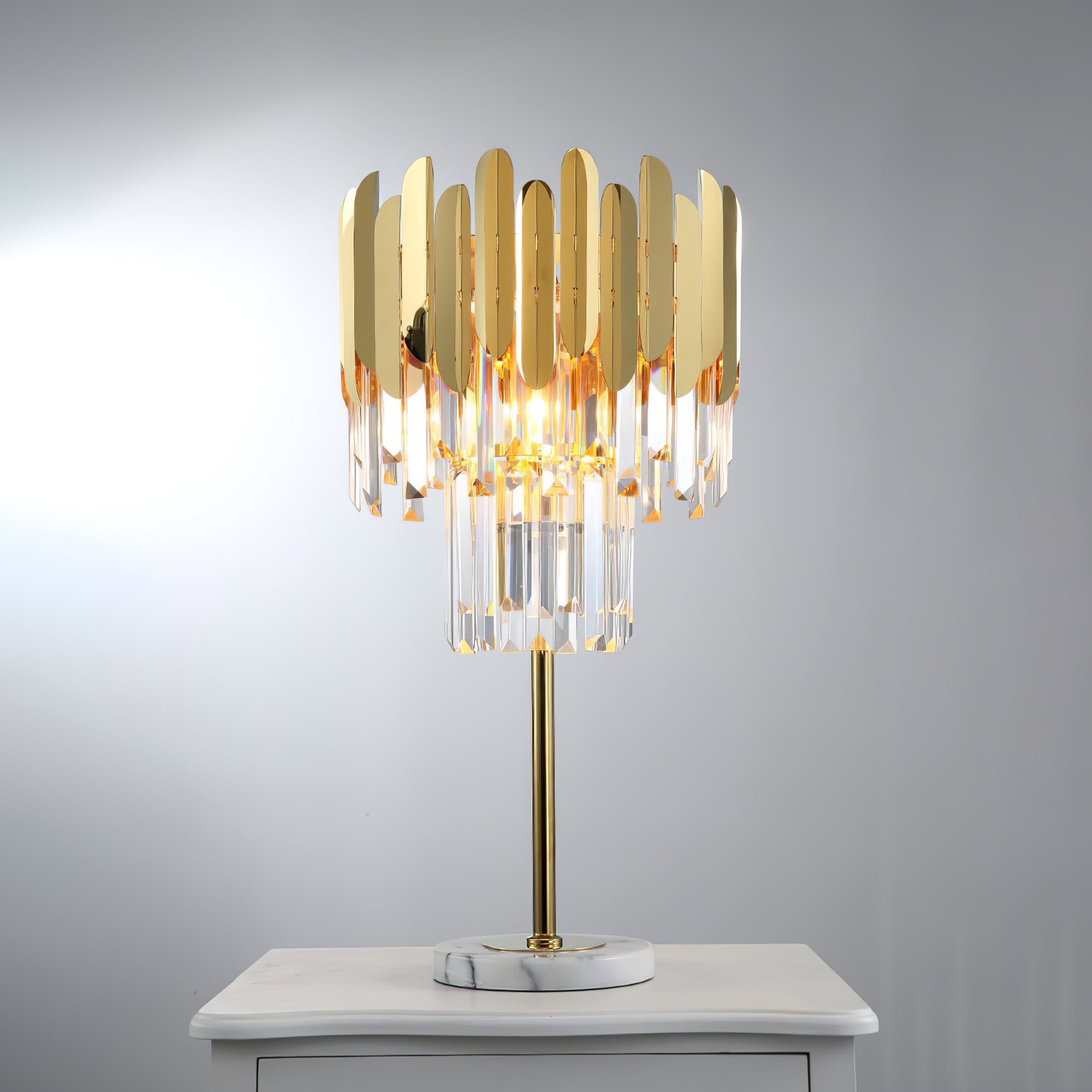 クリスタル マーブル デスクランプ