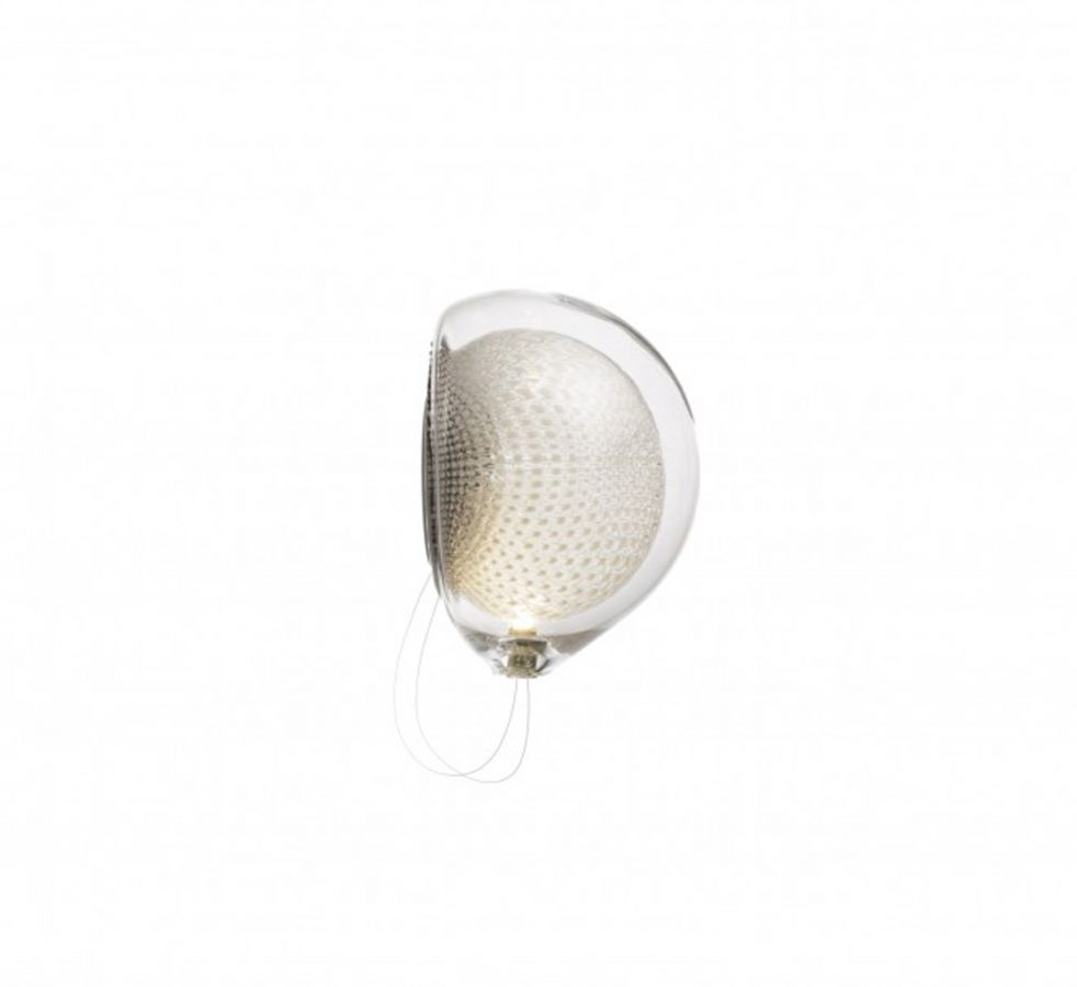 White-Clear Glass Wall Lamp