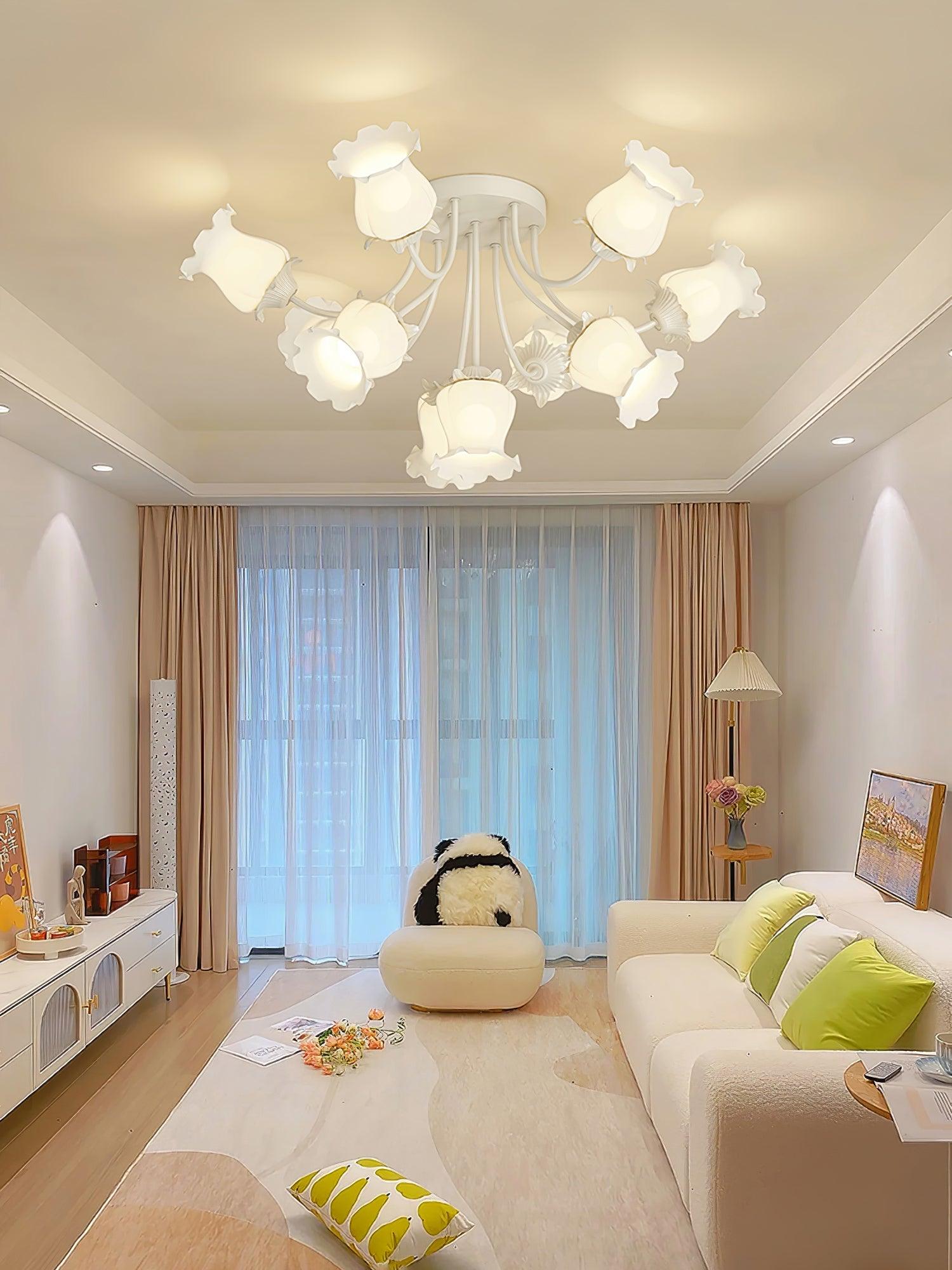 ガーデンフラワーシーリングランプ