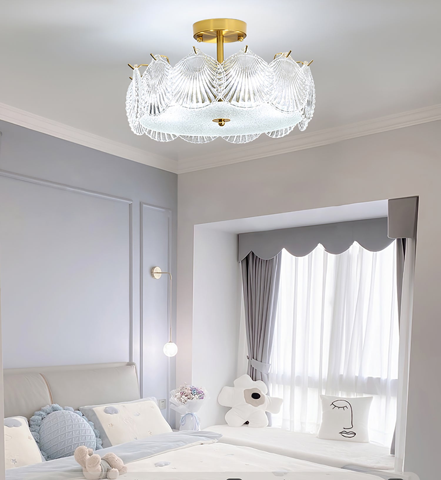 シェルガラスシャンデリア