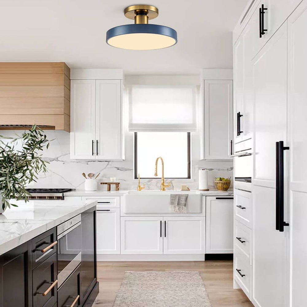 シンプルなブルーの寝室用LEDシーリングライト