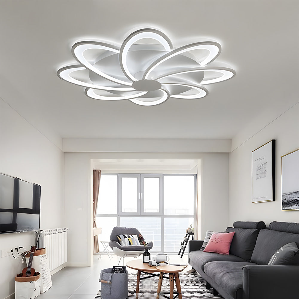 モダンデザインの花形の白い寝室用シーリングライト