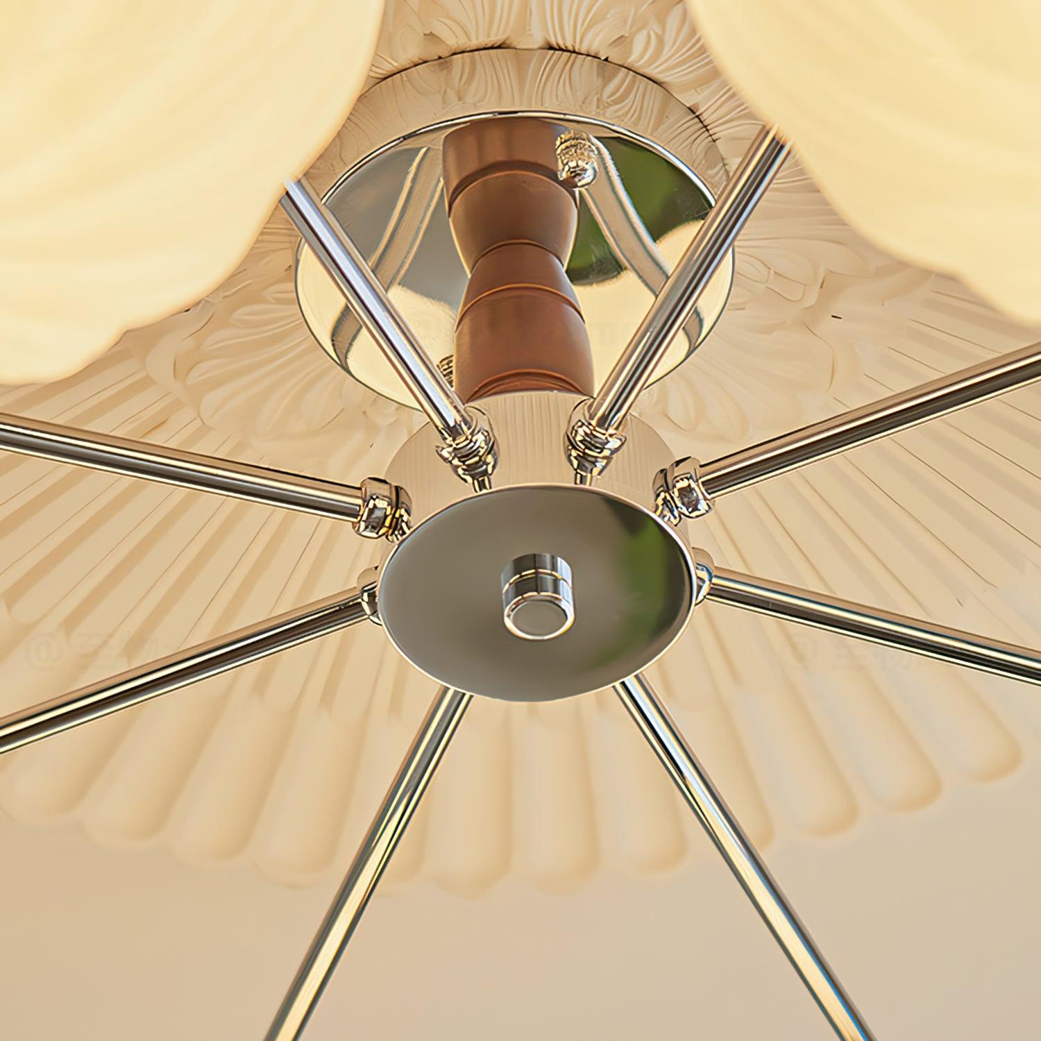 リブウォールナットシーリングランプ