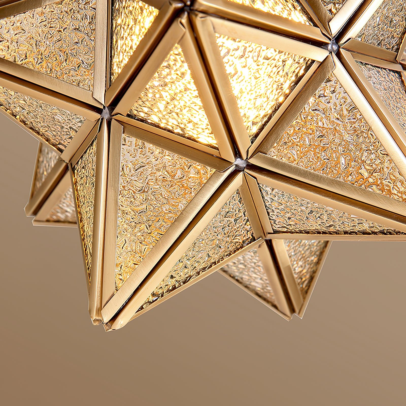 真鍮製五芒星型天井ランプ