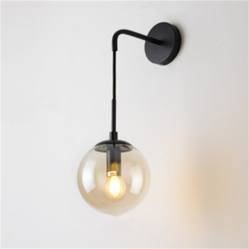 北欧ガラスボールウォールライト