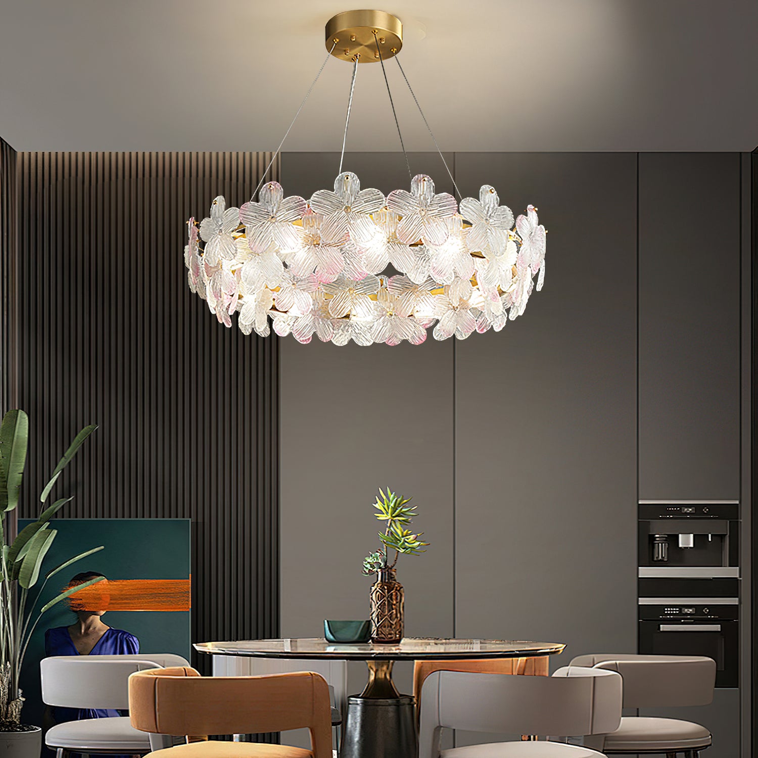 Charlotte Glass Flower Chandelier