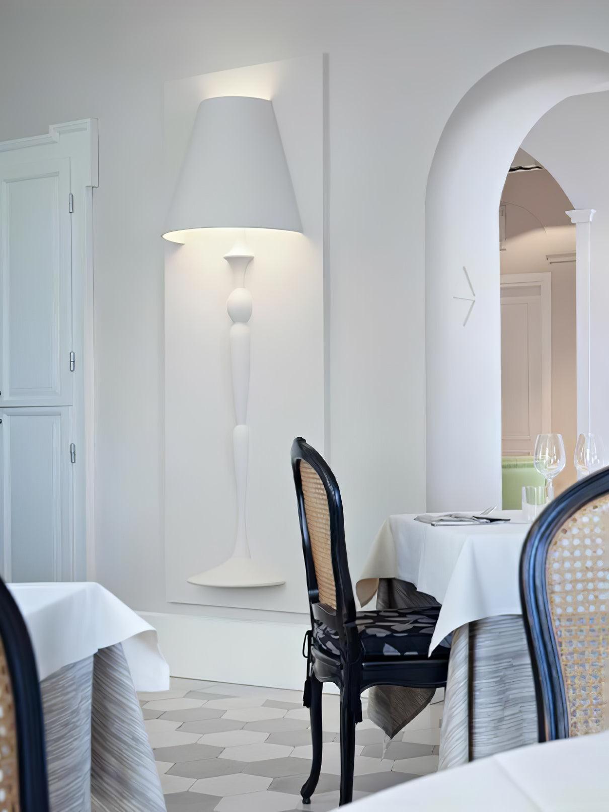 石膏絵ウォールランプ